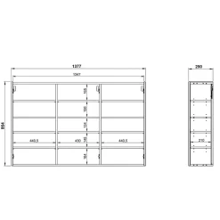 Hängender Schuhschrank 3-türig - Cuyano