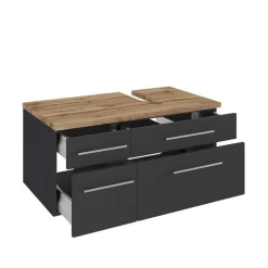 Hängender Waschbeckenschrank in Grau - Estregos