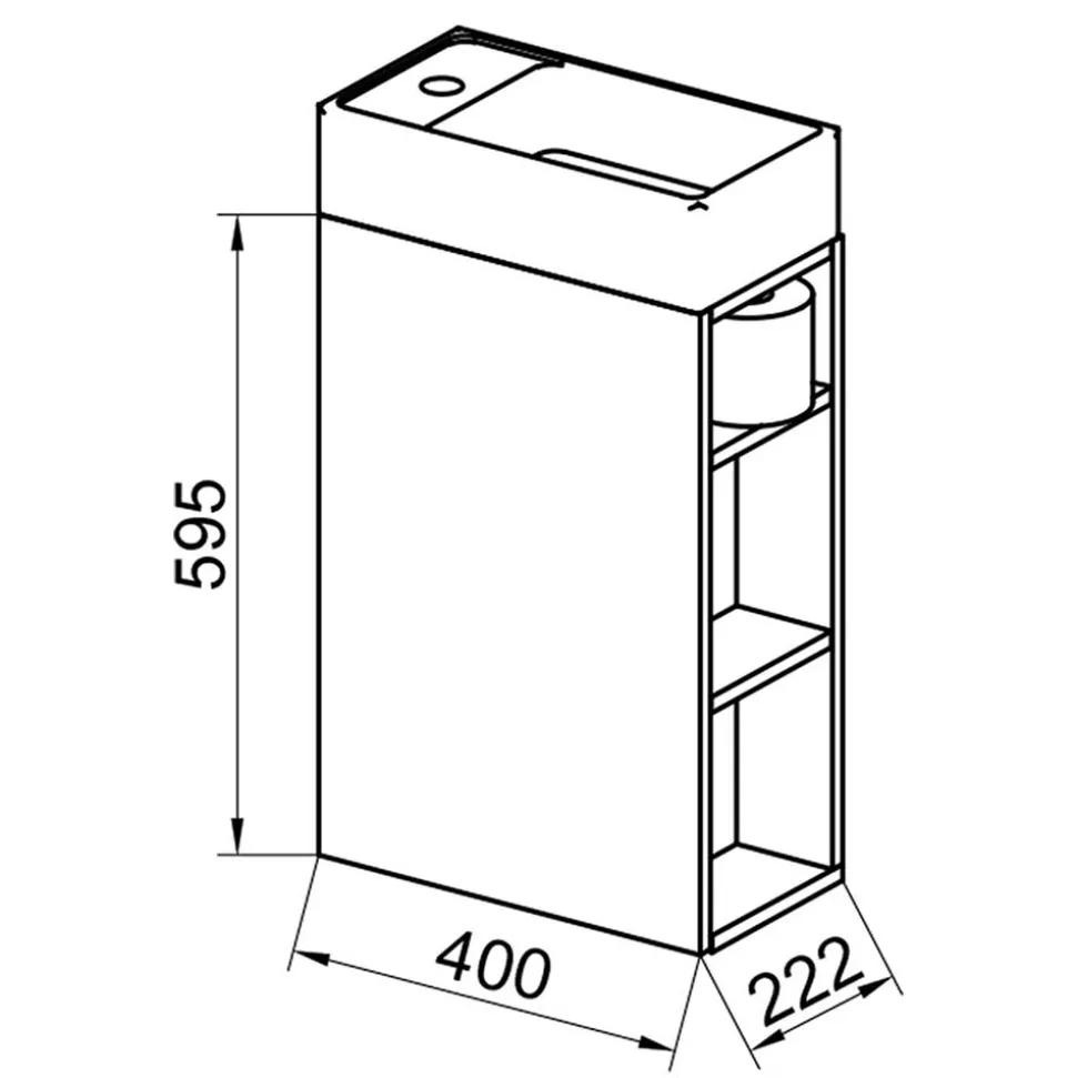 Hängender Waschtisch fürs Gäste Bad - Jenver