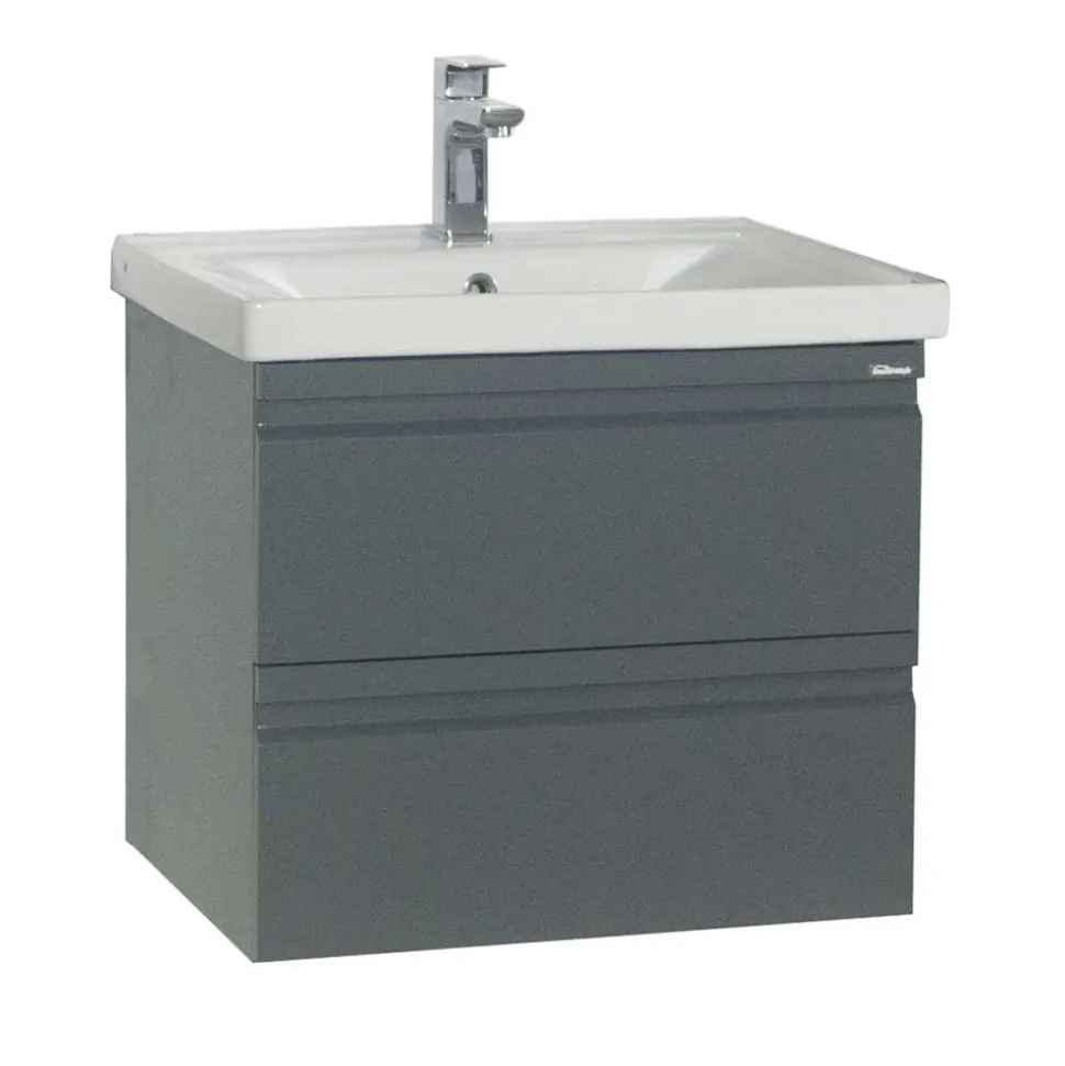 Hängender Waschtisch in Anthrazit - Idamoro