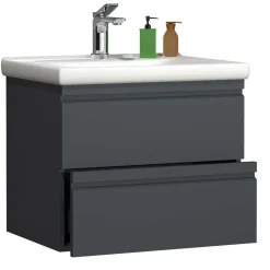 Hängender Waschtisch in Anthrazit - Idamoro