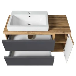 Hängender Waschtisch mit aufgesetztem Becken - Jambi