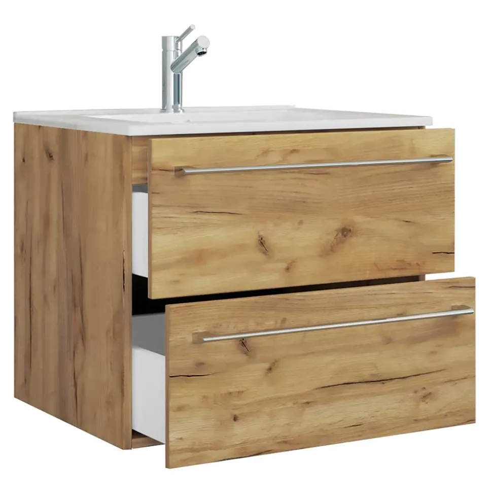 Hängender Waschtisch mit Einlasswaschbecken - Karin