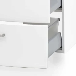 Hängender Waschtisch mit Glasbecken in Grau - Anjunica