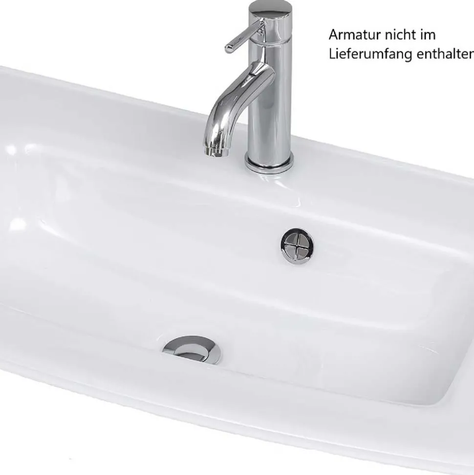 Hängender Waschtisch mit Glas Waschbecken - Neuvana