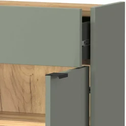 Hängendes Vertiko & runder Spiegel - Point (zweiteilig)