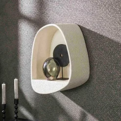 Hängeregal aus Marmorkomposit in Beige - Mayo