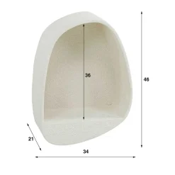 Hängeregal aus Marmorkomposit in Beige - Mayo