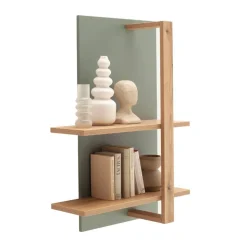 Hängeregal in Eiche mit Graugrün - Kwin