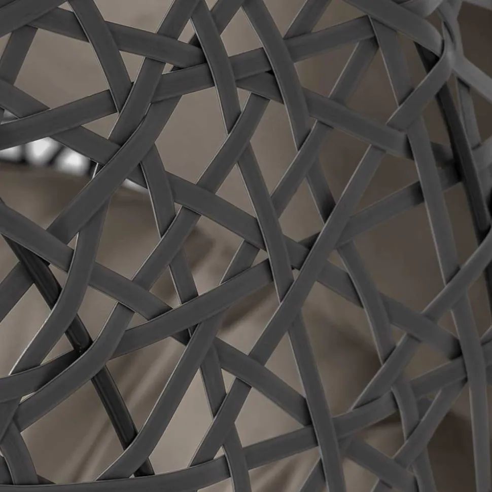 Hängesessel mit Gestell in Grau hell dunkel - Jueves