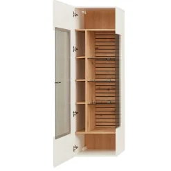 Hängevitrine in Weiß und Wildeiche NB - Niam