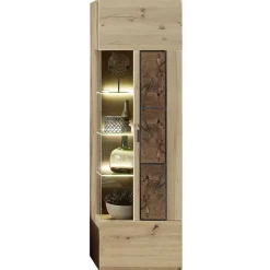 Hängevitrine in Wildeiche Holzoptik - Iniaco