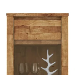 Hängevitrine Nadalia aus Wildeiche Massivholz