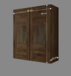 Hängevitrine Vaskov aus massiver Wildeiche
