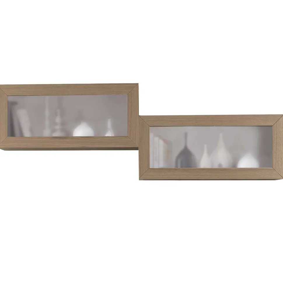 Hängevitrinen in Esche Dunkel - Lacruzira (2er Set)