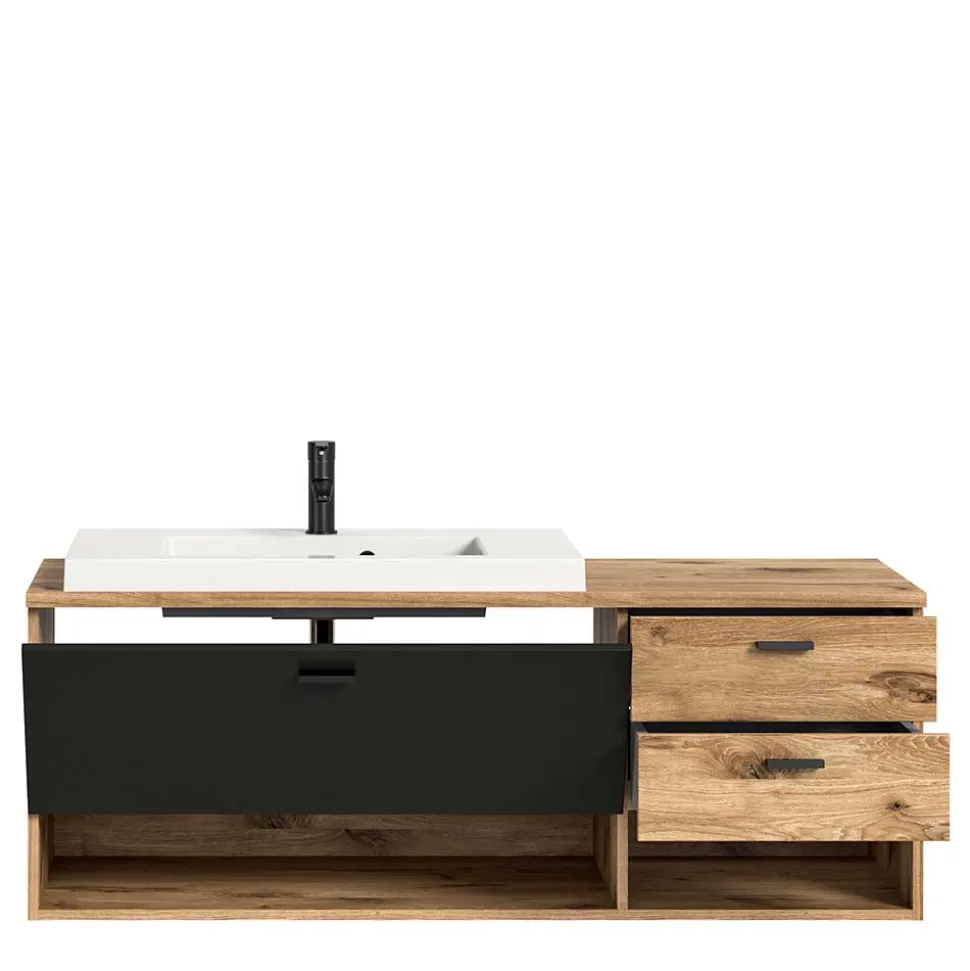 Hänge-Waschbeckenschrank mit Aufsatzbecken - Steikun