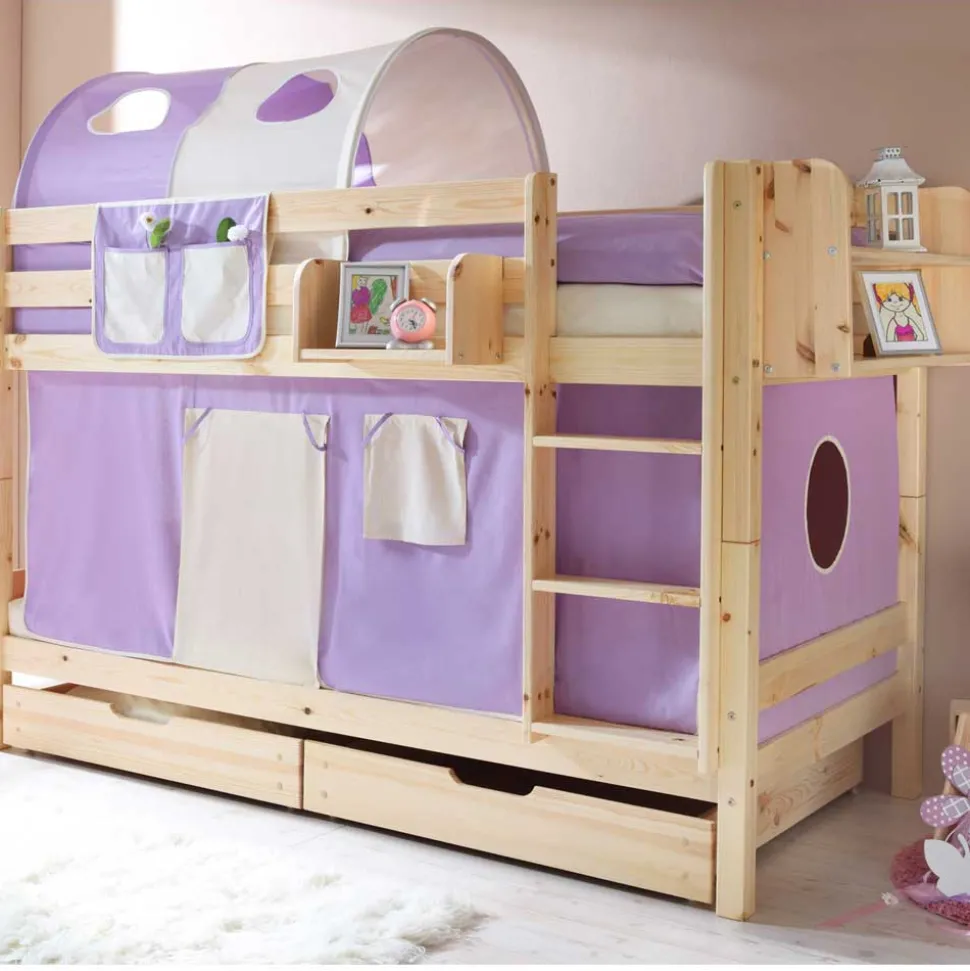 Hochbett Luisa in Kiefer Massivholz