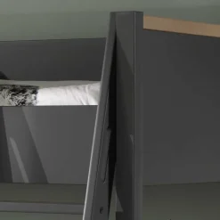 Hochbett mit Schreibtisch und Schrank - Lilova (vierteilig)