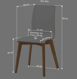 Hochdrucklaminat Stuhl in Weiß - Sonda (2er Set)