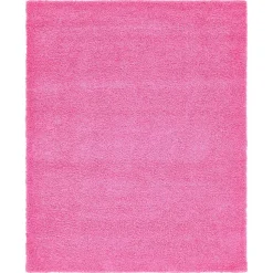 Hochflor Läufer oder Teppich in Pink - Siela