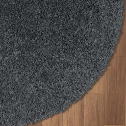 Hochflor Teppich in Dunkelgrau - Eleva