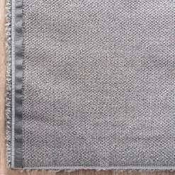 Hochflor Teppich in Grau und Creme - Ilena