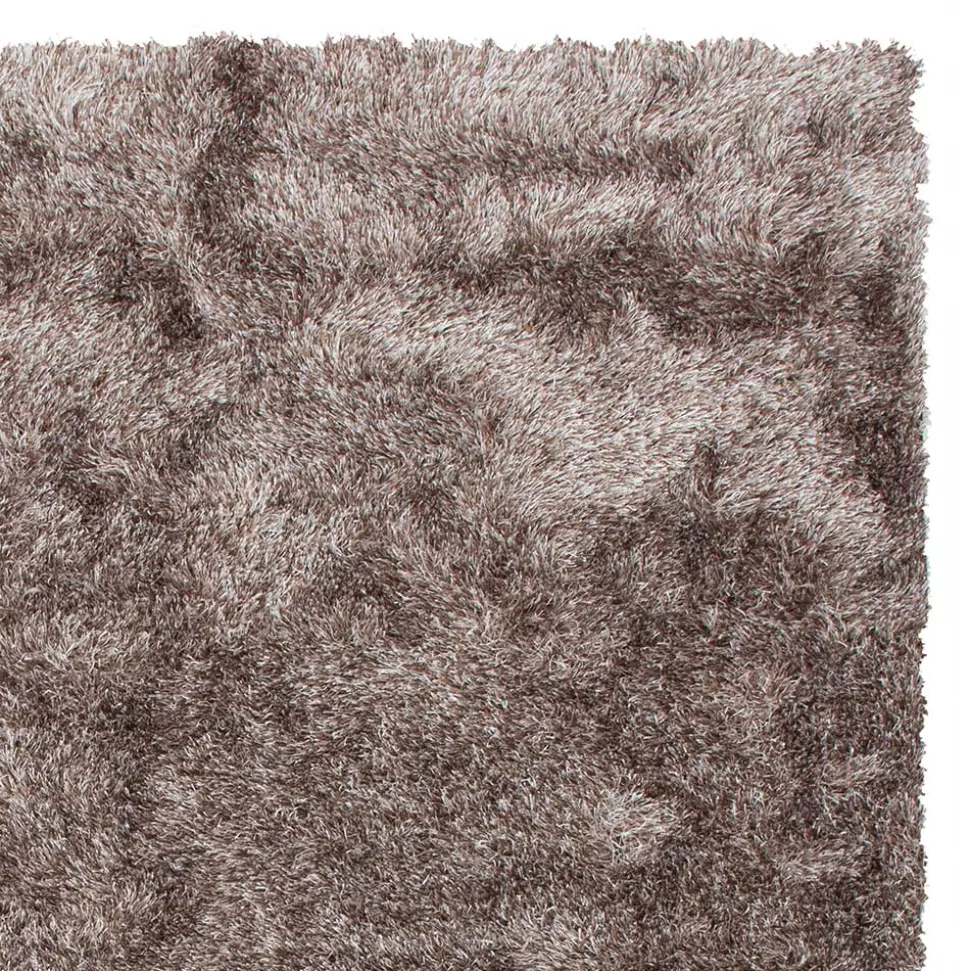 Hochflor Teppich in Taupe - Colombaia