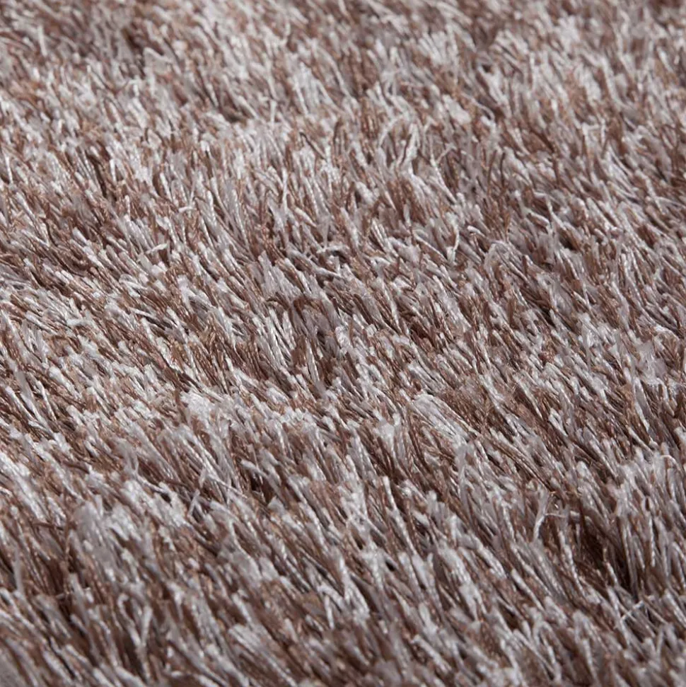 Hochflor Teppich in Taupe - Colombaia