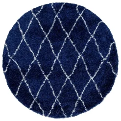 Hochflor Teppich mit Rautenmuster - Pius