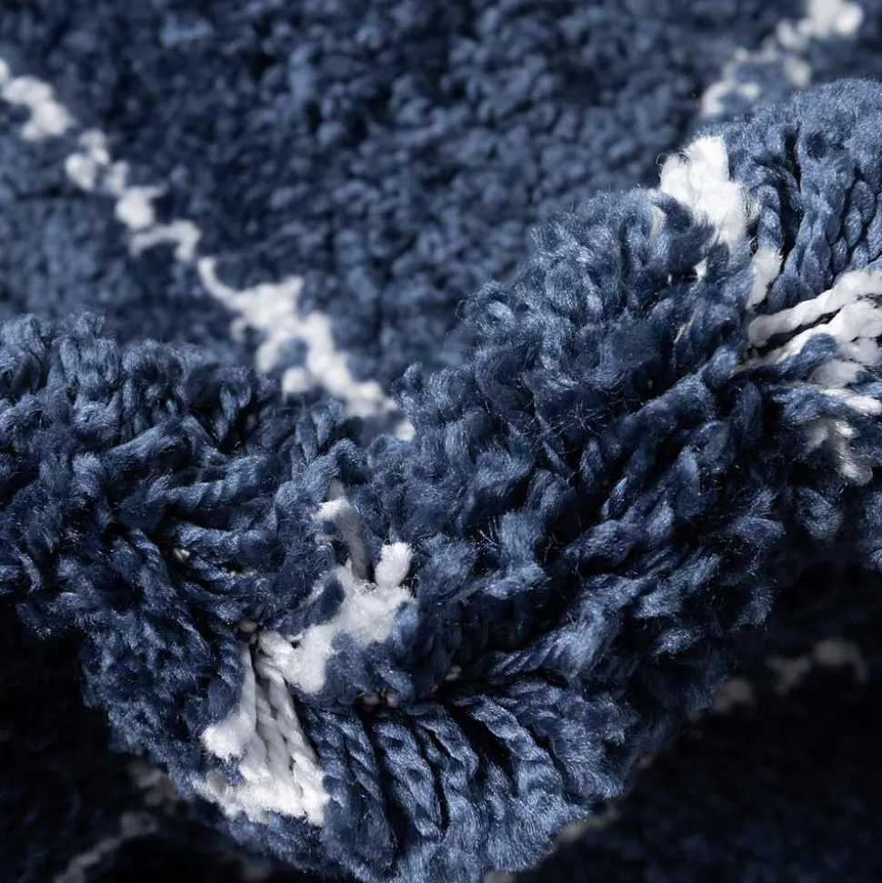 Hochflor Teppich mit Rautenmuster - Pius