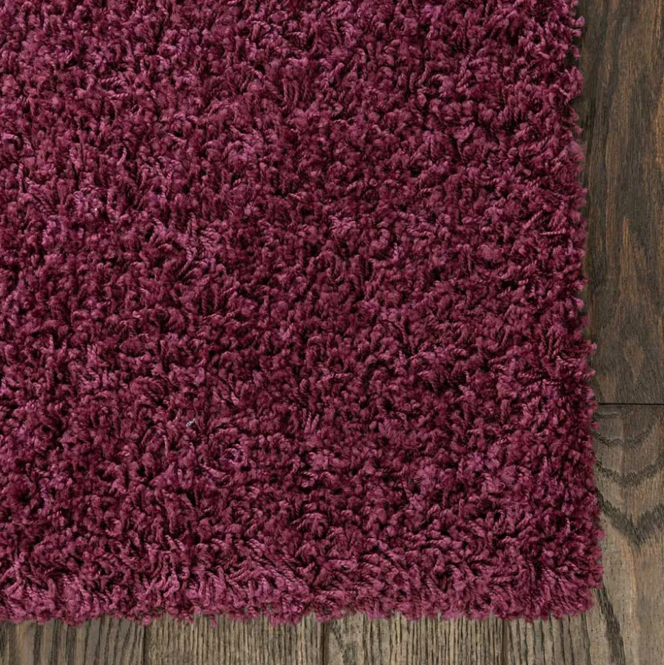 Hochflor Teppich oder Läufer in Violett - Zelio