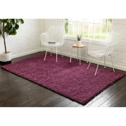 Hochflor Teppich oder Läufer in Violett - Zelio