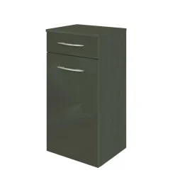 Hochglanz Bad Unterschrank in Dunkelgrau Mladen für Wandmontage