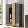 Hochglanz Highboard mit Glas - Eracosta