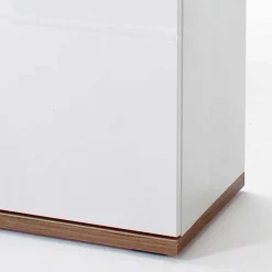 Hochglanz Highbord in Weiß - Icadro