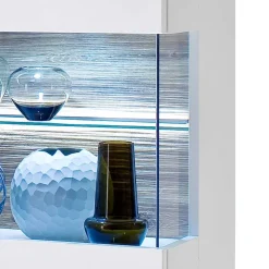 Hochglanz Highbord in Weiß - Icadro