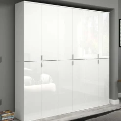 Hochglanz Kleiderschrank Set kompakt - Ejulia (dreiteilig)