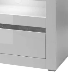 Hochglanz Lowboard fürs TV in Weiß Mextra mit 3 Schubladen