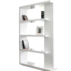 Hochglanz Raumteiler Design Regal in Weiß - Jasmon