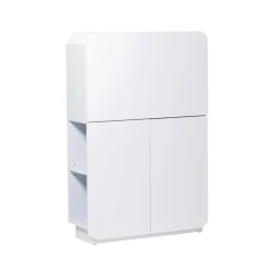 Hochglanz Sekretär Vignola in Weiß