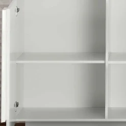 Hochglanz Sideboard mit 4 Türen in Weiß - Kerym