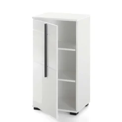 Hochglanz Unterschrank fürs Bad in Weiß - Ingmesan