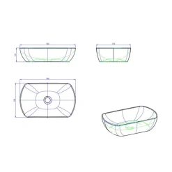 Hochglanz Waschtisch mit Tür & Auszug - Vauflos