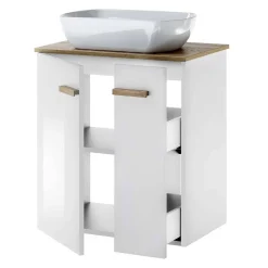 Hochglanz Waschtisch mit Tür & Auszug - Vauflos