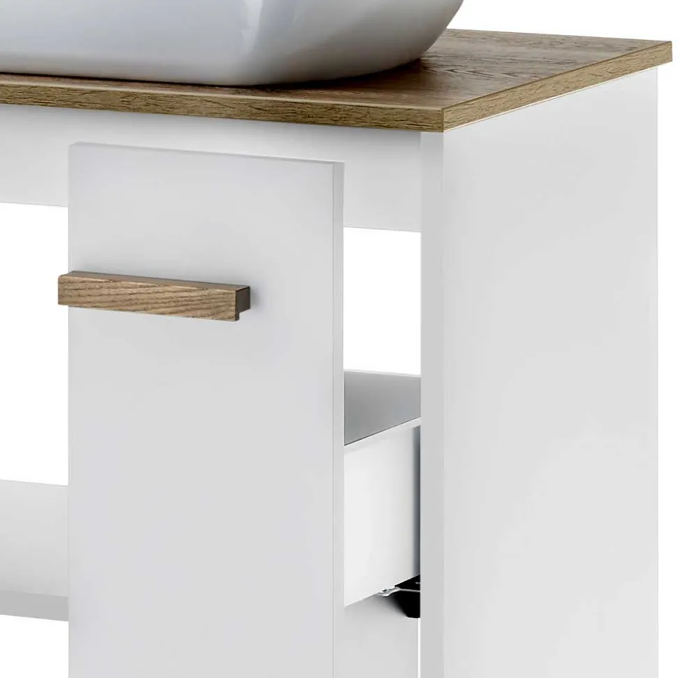 Hochglanz Waschtisch mit Tür & Auszug - Vauflos