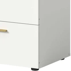 Hochglanzkommode in Weiß mit Gold - Ustabo