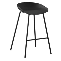 Hochhocker in Schwarz Kunststoff PP - Terryola (4er Set)