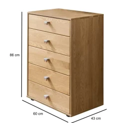 Hochkommode aus Eiche Massivholz - Emdsiva II