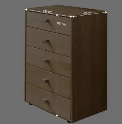 Hochkommode aus Eiche Massivholz - Emdsiva II