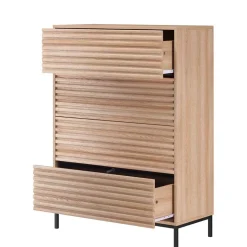 Hochkommode in Eiche Holzoptik - Lunira